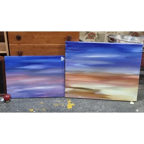 1249 - Two 'Trevor O Reilly' paintings. Includes an original acrylic on canvas painting titled 'Into The ba... 