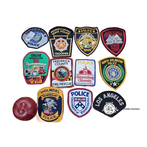 1073 - Collection of 11 embroidered patches from various departments including Vancouver, Pennsylvania Stat... 