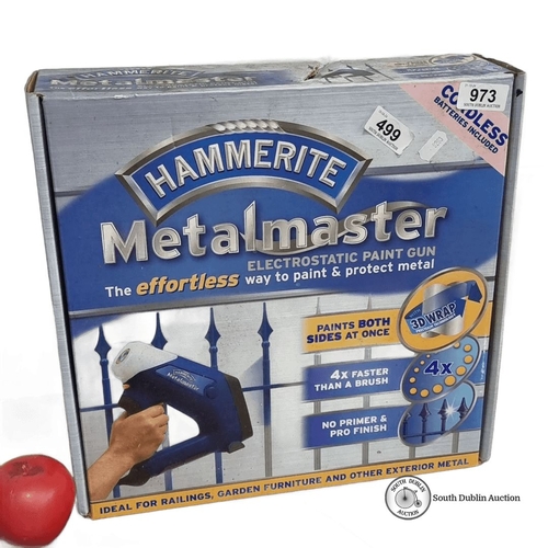 973 - A Hammerite Metalmaster Electrostatic Paint Gun. Cordless, paints both sides, 3D Wrap Technology. Ba... 