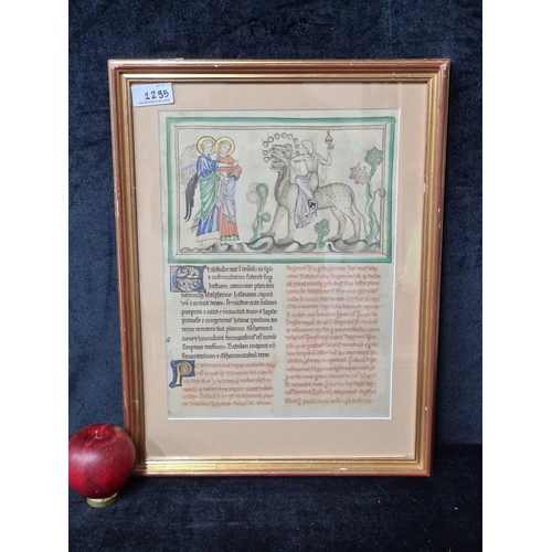 1235 - A print of 'The Great Harlot on the Beast'. Housed in a gilt frame behind glass.