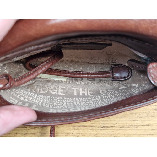 449 - Star lot : A lovely vintage The Bridge brown leather cross body bag. Beautiful leather and in super ... 