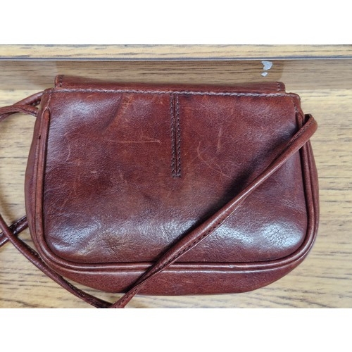 449 - Star lot : A lovely vintage The Bridge brown leather cross body bag. Beautiful leather and in super ... 