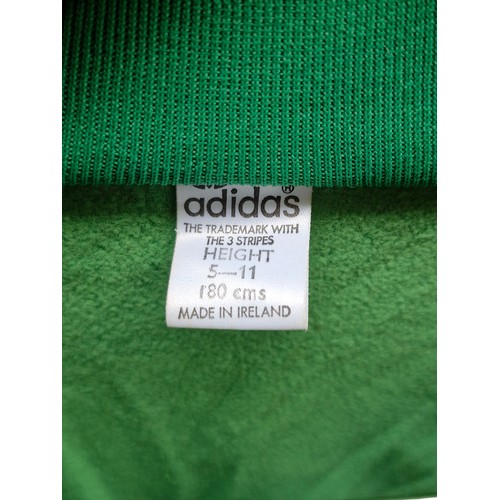 489 - A fantastic retro 1990 Adidas Ireland world cup tracksuit the trade mark with three stripes - 180cm ... 