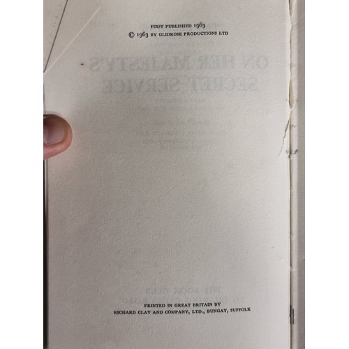 269 - Three 'Ian Fleming' James Bond, 1st edition book club editions ,  titled 'You only Live Twice', 'On ... 