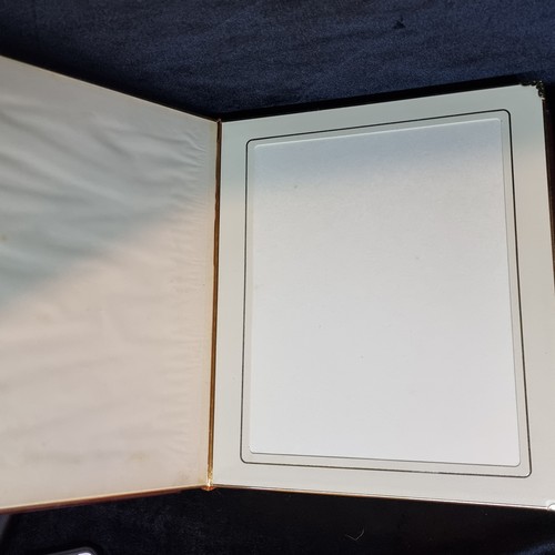 285 - Three vintage Photo albums. Two large ones with leather binding. All empty.