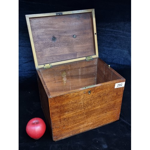 292 - A 19th century mahogany box possible used for a scientific instruments features a secret drawer to t... 