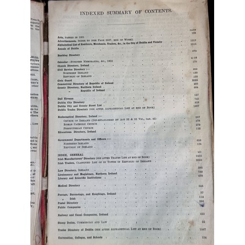 295 - A very large Thom's Dublin Street Directory 1952, hardcover. Includes comprehensive street listings ... 