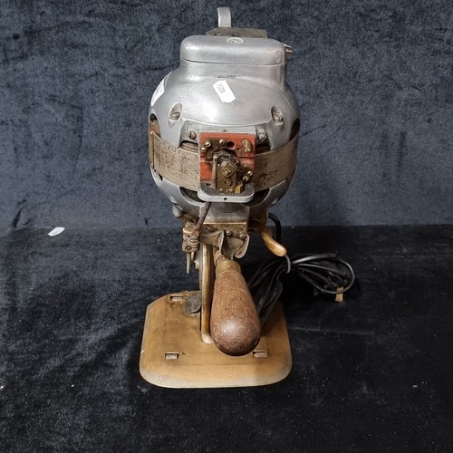 1151 - An unusual vintage Ballard Electric cloth cutter converted into a desk lamp.