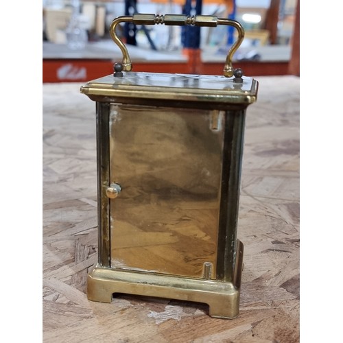 297 - A charming vintage mechanical brass French made Bayard 8 day carriage clock. Currently retailing for... 