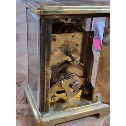 297 - A charming vintage mechanical brass French made Bayard 8 day carriage clock. Currently retailing for... 