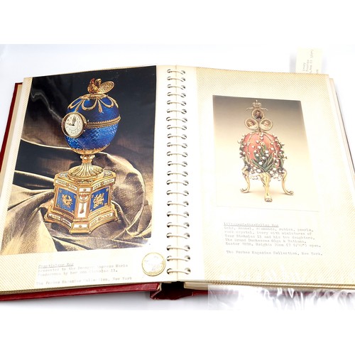 127 - A fully furnished photograph album depicting depicting Faberge jewellery items.