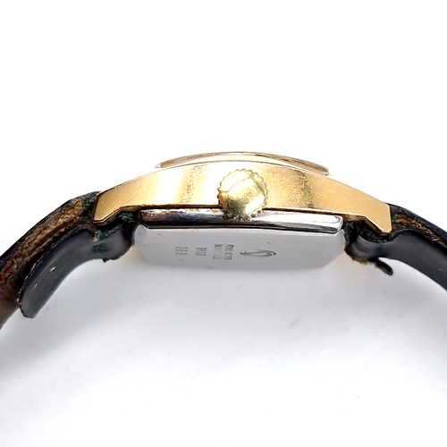 1057 - A vintage Tressel fond acier Inoxydable gold metal watch with patterned dial & hands. Together with ... 