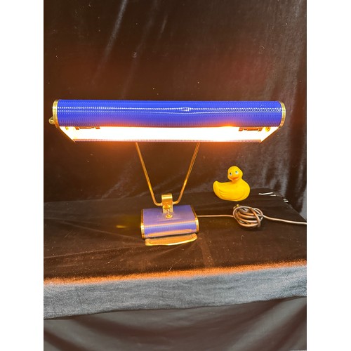 341 - Super Star Lot: An exceptional art deco genuine Eileen Gray No 71 desk lamp for Jumo, 1930s in a blu... 