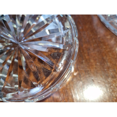 404 - Two Waterford crystal bowls featuring geometric patterns. Full stamped in good order.