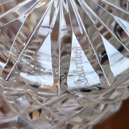 435 - Pair of Waterford crystal decanters with traditional diamond-cut patterns.