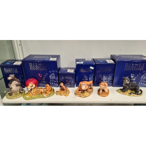 128 - Super Star Lot : A fabulous selection of eight Royal Doulton Jungle Book from the1 Showcase Collecti... 