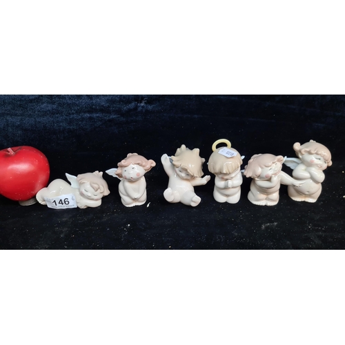 146 - Six adorable pieces of Nao porcelain in the form of angels. All in very good condition.