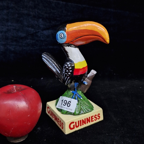 196 - A lovely hand painted cast metal figurine of the famous Guinness Toucan.