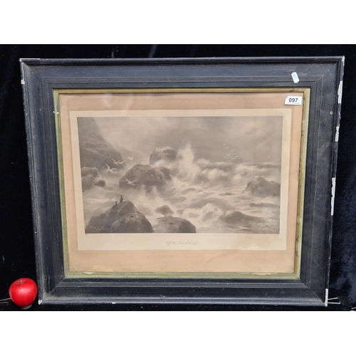 97 - A vintage print after an original painting by Elmer Keene (1853-1929) titled 'Off the Cornish Coast'... 