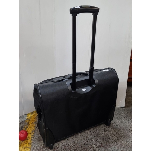 471 - Samsonite black luggage bag features a spacious design with multiple compartments and secure zipper ... 