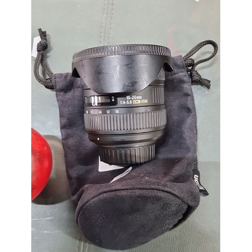 640 - Sigma  Wide Angle Lens.10-20mm f/4-5.6 DC HSM EX lens in excellent condition, complete with protecti... 