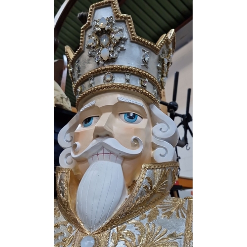 671 - Super Star Lot : A very Large 6 feet tall decorative nutcracker figure with ornate detailing, gilded... 