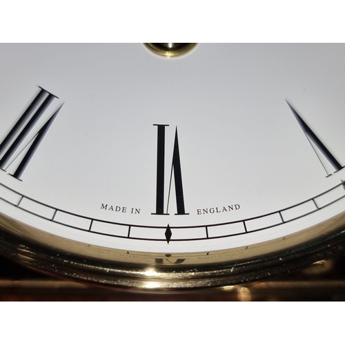 909 - A vintage  mahogany wall clock by Comitti of London, established 1850. Features Roman numerals and v... 