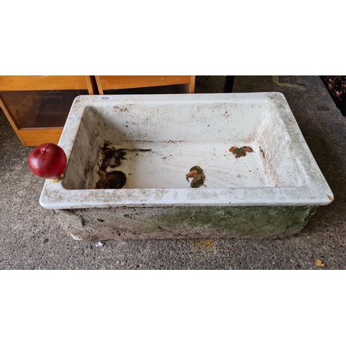 950 - A large belfast sink. Ideal for the garden.