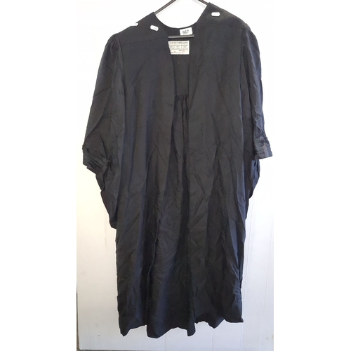 967 - Black robe Louis Copeland, featuring classic design with an interior label detailing Dublin location... 