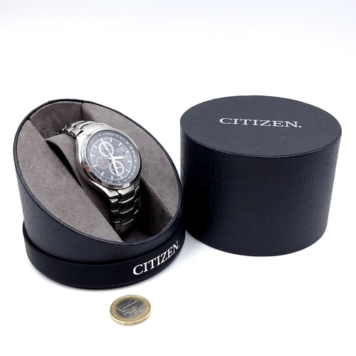 44 - Star Lot : A very handsome as new Citizen Eco Drive wrist watch (WR100) Comes with original Citizen ... 