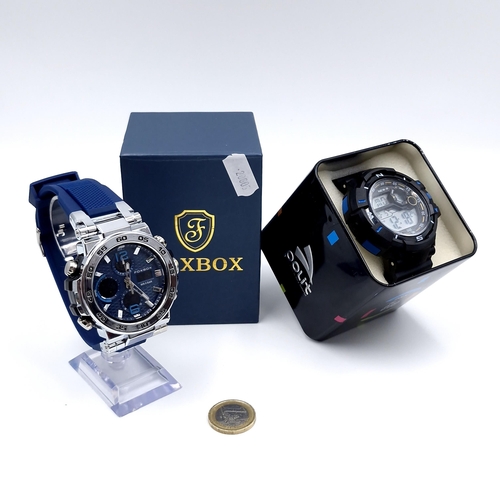 55 - An as new boxed Polit wristwatch in unused condition together with an unworn Foxbox wristwatch with ... 