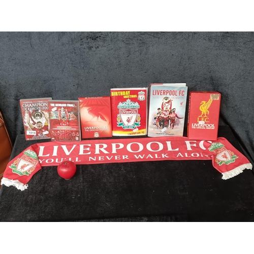 1014 - A great collection of seven pieces of Liverpool memorabilia including a Liverpool Football Club Cham... 