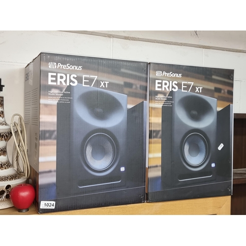 1024 - A pair of brand new boxed  PreSonus Eris E7 XT high defintion Active Studio Monitors. RRP: €209.00 e... 