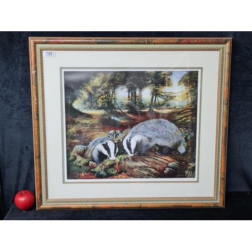 752 - A large vintage limited edition (187/350) print of an Elizabeth Garnett-Orme 1993 gouache and waterc... 