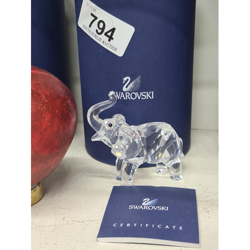 794 - A Swarovski baby elephant. RRP £125.00 on thecrystallodge.co.uk. Super collectors item. With origina... 