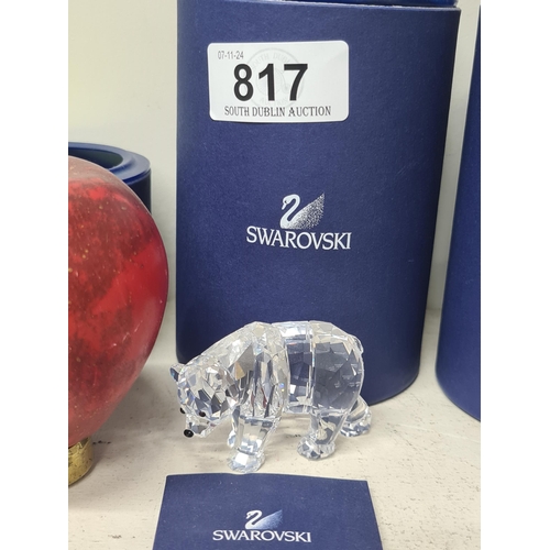 817 - Star Lot - A Swarovski mother bear. RRP £255.00 on thecrystallodge.co.uk. Super collectors item. Wit... 