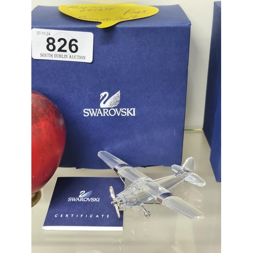 826 - A Swarovski airplane. RRP £145.00 on thecrystallodge.co.uk. Super collectors item. With original pre... 