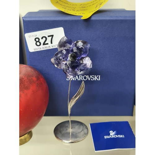 827 - A Swarovski paradise flower (Darany Tanzanita) made from light topaz crystal. RRP £85.00 on thecryst... 