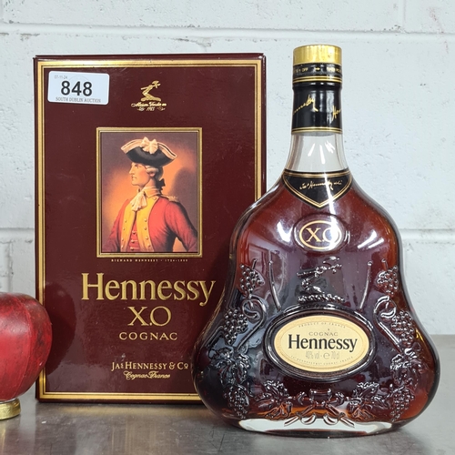 848 - Star Lot : A boxed bottle of Hennessy XO extra old Cognac brandy 40%. RRP € 299 cognac-expert.com