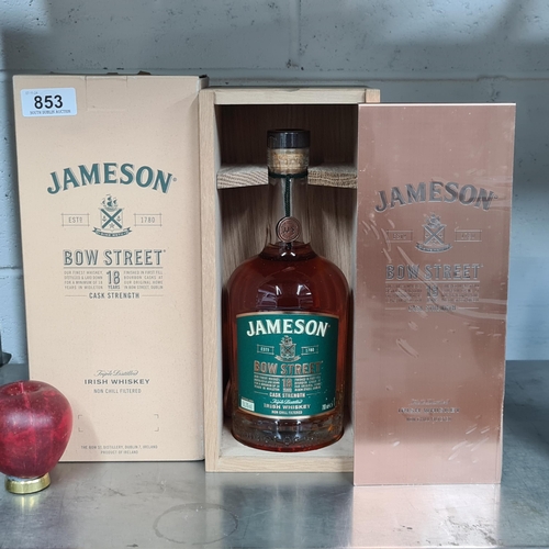 853 - Star Lot: A bottle of Jameson Bow Street 18 years Cask Strength Irish Whiskey 70cl 55.3%. In origina... 