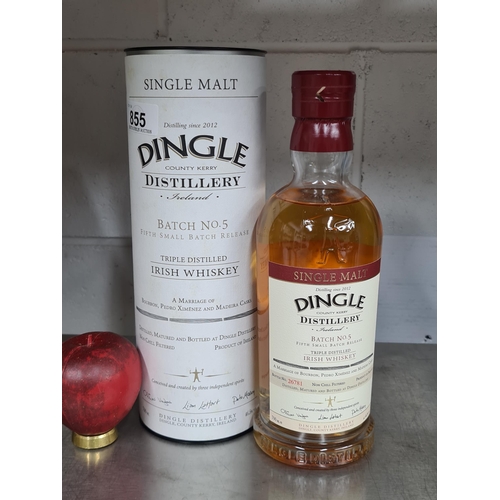 855 - A bottle of Dingle Single Malt small batch release (No. 5) Irish Whiskey 70cl 46.5%. From Bourbon, P... 