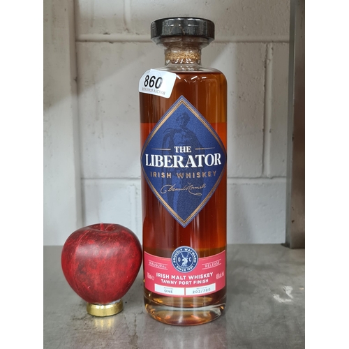 860 - A bottle of limited edition (202/700) first release The Liberator Irish Whiskey Tawny Port finish 70... 