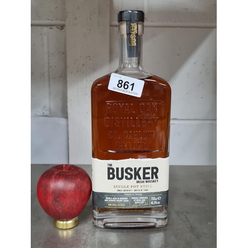 861 - A bottle of The Busker Single Pot Still Irish Whiskey small batch no. 1 bottle no. 11965 non chill f... 