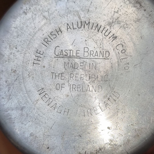 993 - Vintage aluminum water bottles, Castle Brand, made by The Irish Aluminium Co. Ltd, Nenagh, Ireland.