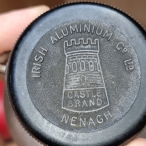 993 - Vintage aluminum water bottles, Castle Brand, made by The Irish Aluminium Co. Ltd, Nenagh, Ireland.