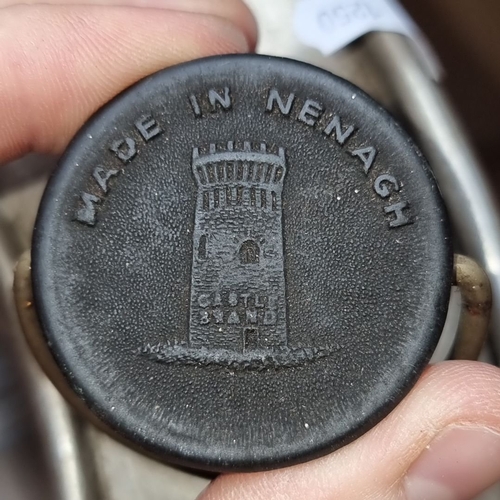 993 - Vintage aluminum water bottles, Castle Brand, made by The Irish Aluminium Co. Ltd, Nenagh, Ireland.