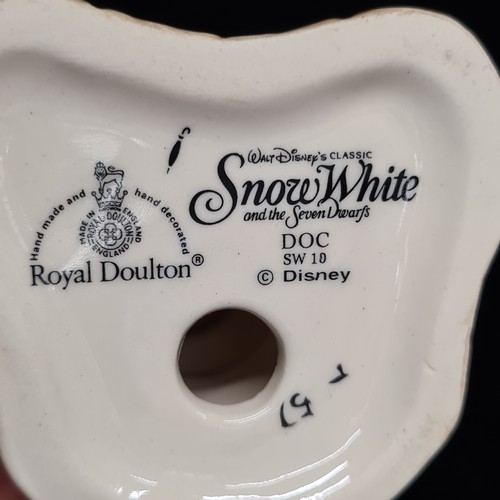 133 - Star Lot : A full collection of Snow White and the seven dwarfs from Royal Doulton, all in as new co... 