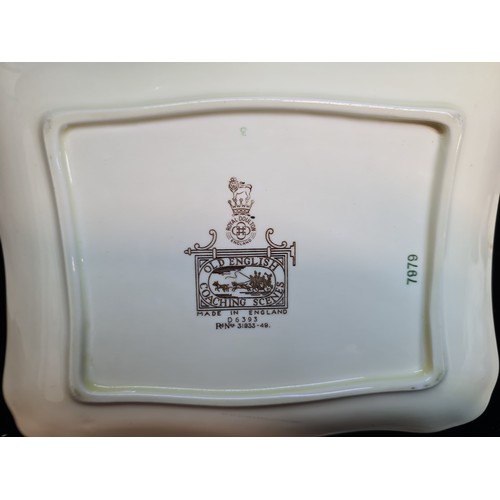 154 - Two beautiful vintage Royal Doulton porcelain serving plates from the Old English Coaching Scenes. I... 