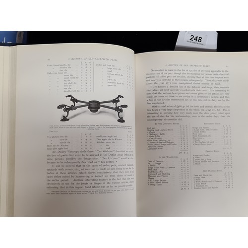 248 - A large 1968 hardback book titled 'History of Old Sheffield Plate'. This book, originally written in... 