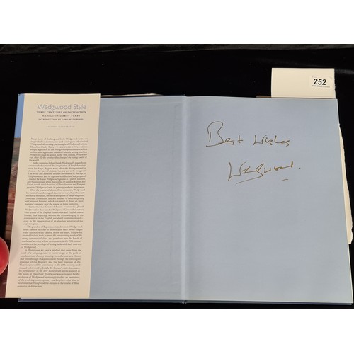 252 - A very large Hand signed hardback book titled 'Wedgwood Style - Three Centuries of Distinction'. Sig... 